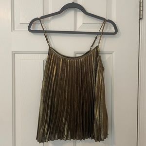 Banana Republic Gold Pleated Top